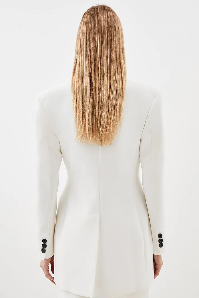 Clean Tailored Long Line Blazer | Karen Millen Clean Tailored Long Line Blazer | Karen Millen