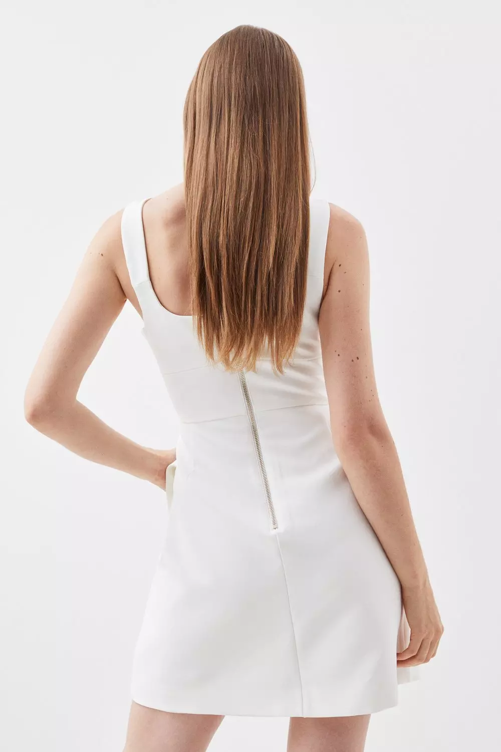 【KAREN MILLEN】ストレッチ テイラード ブレザー ミニ ドレス 関送込*Karen Millen*クリスタルスカラップテーラードミニドレス