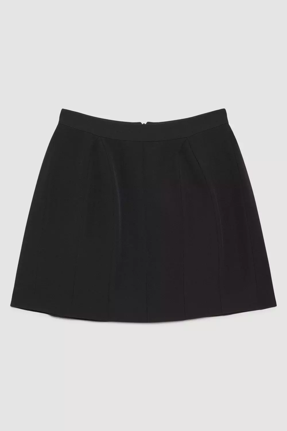 Black Structured Stretch Lantern Mini Skirt  alternative image
