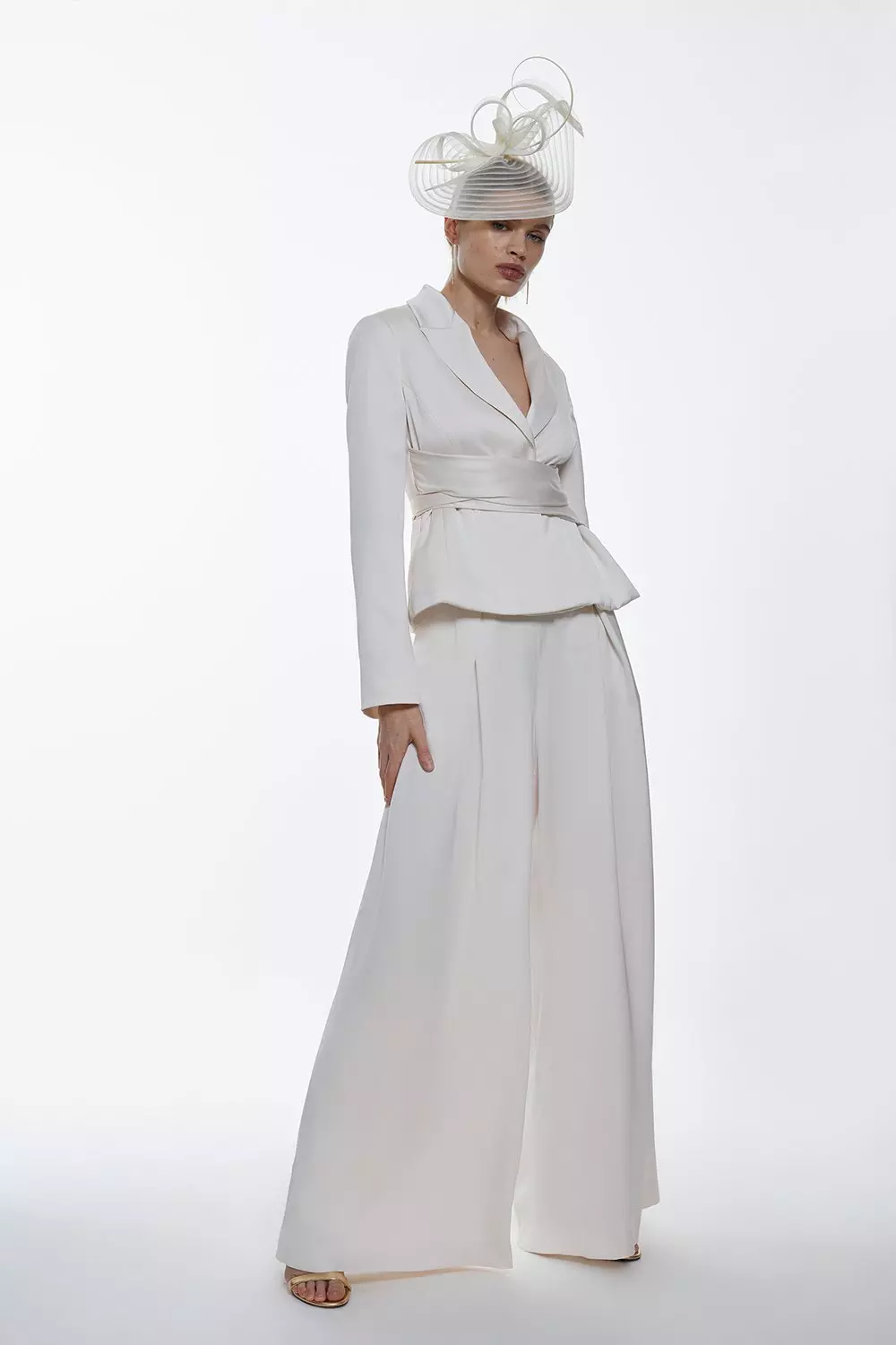 Satin Back Crepe Belted Wrap Jacket Karen Millen
