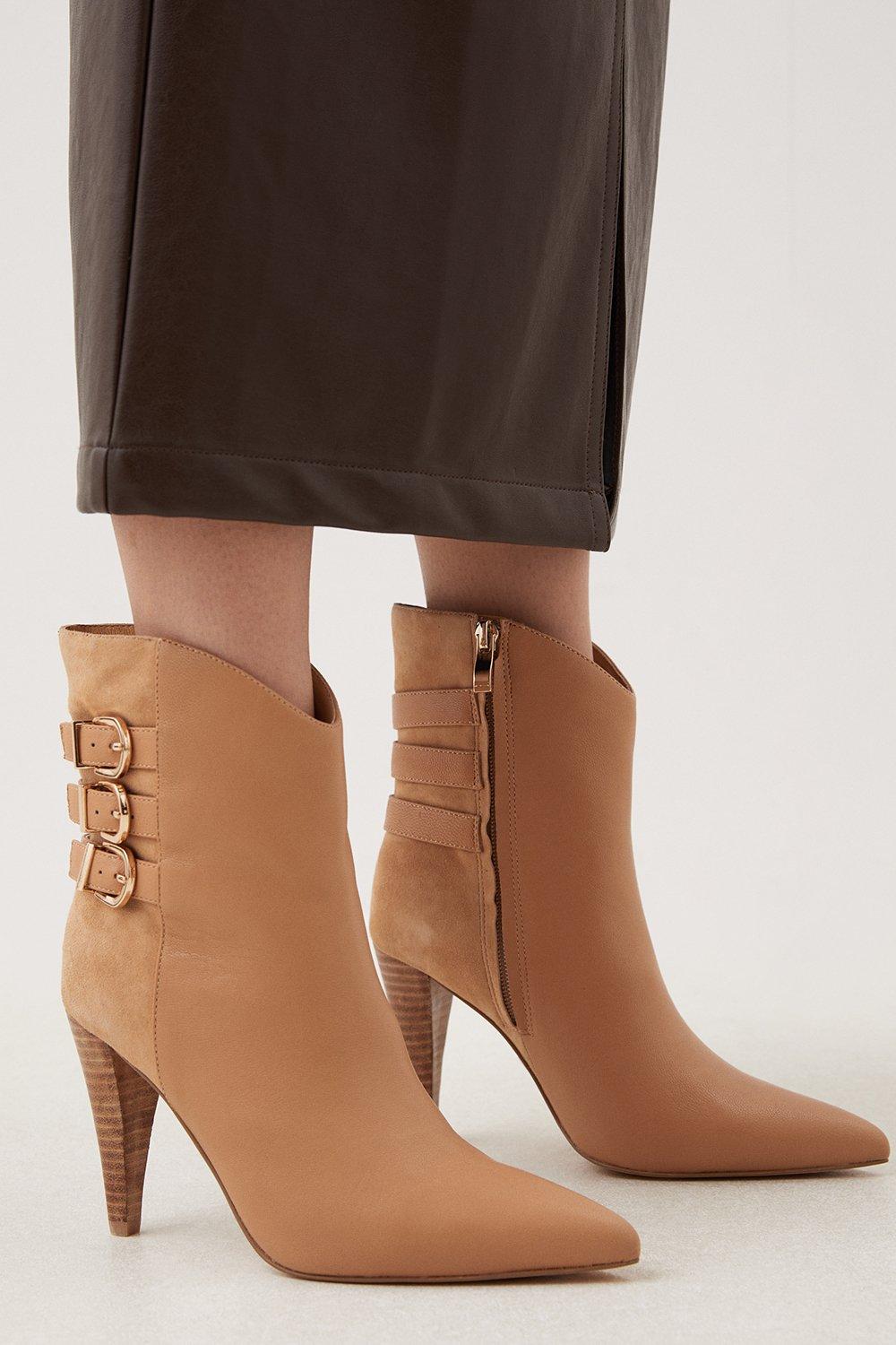 New look cone heel boots best sale