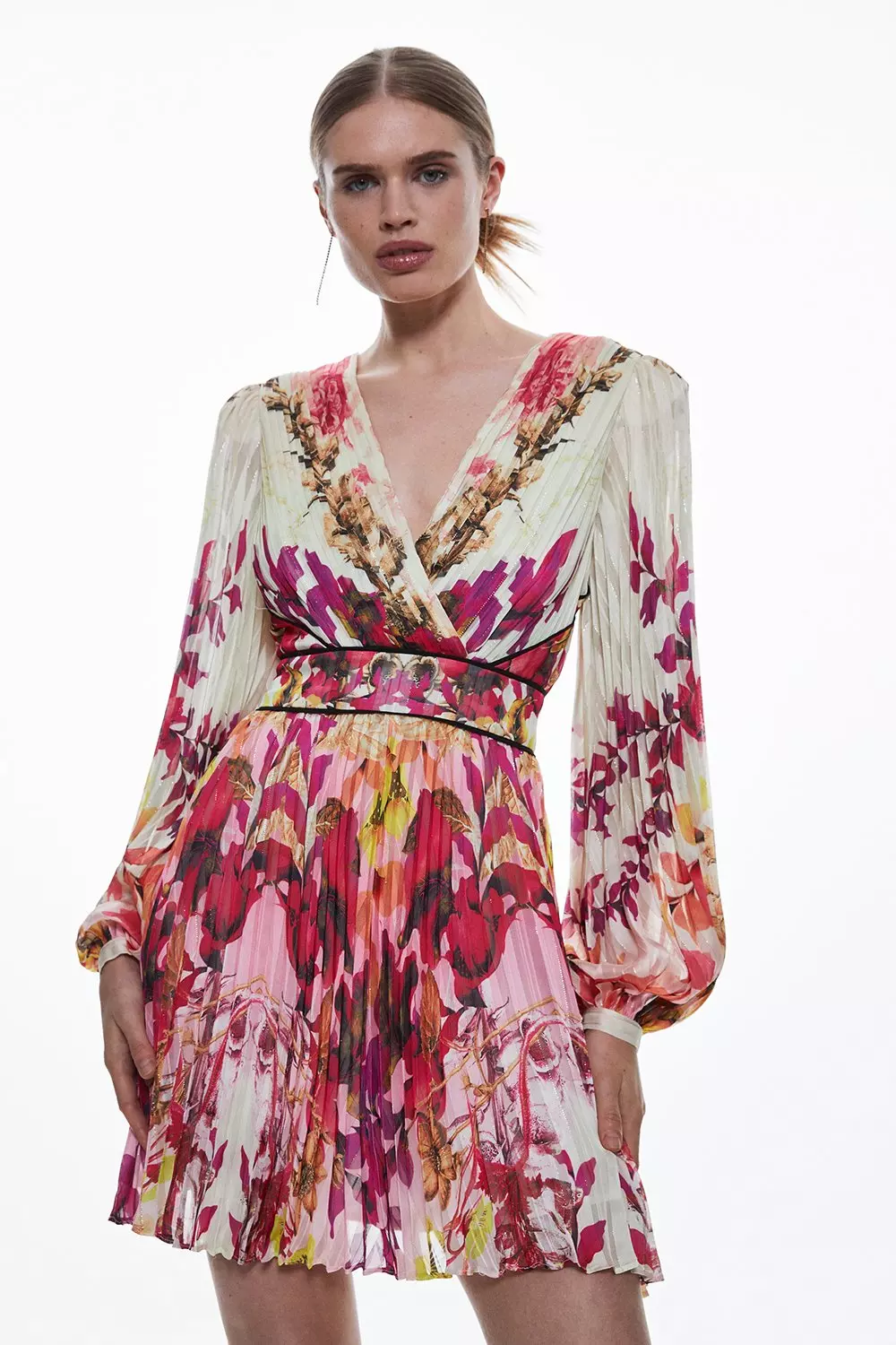 Karen millen floral mini dress best sale