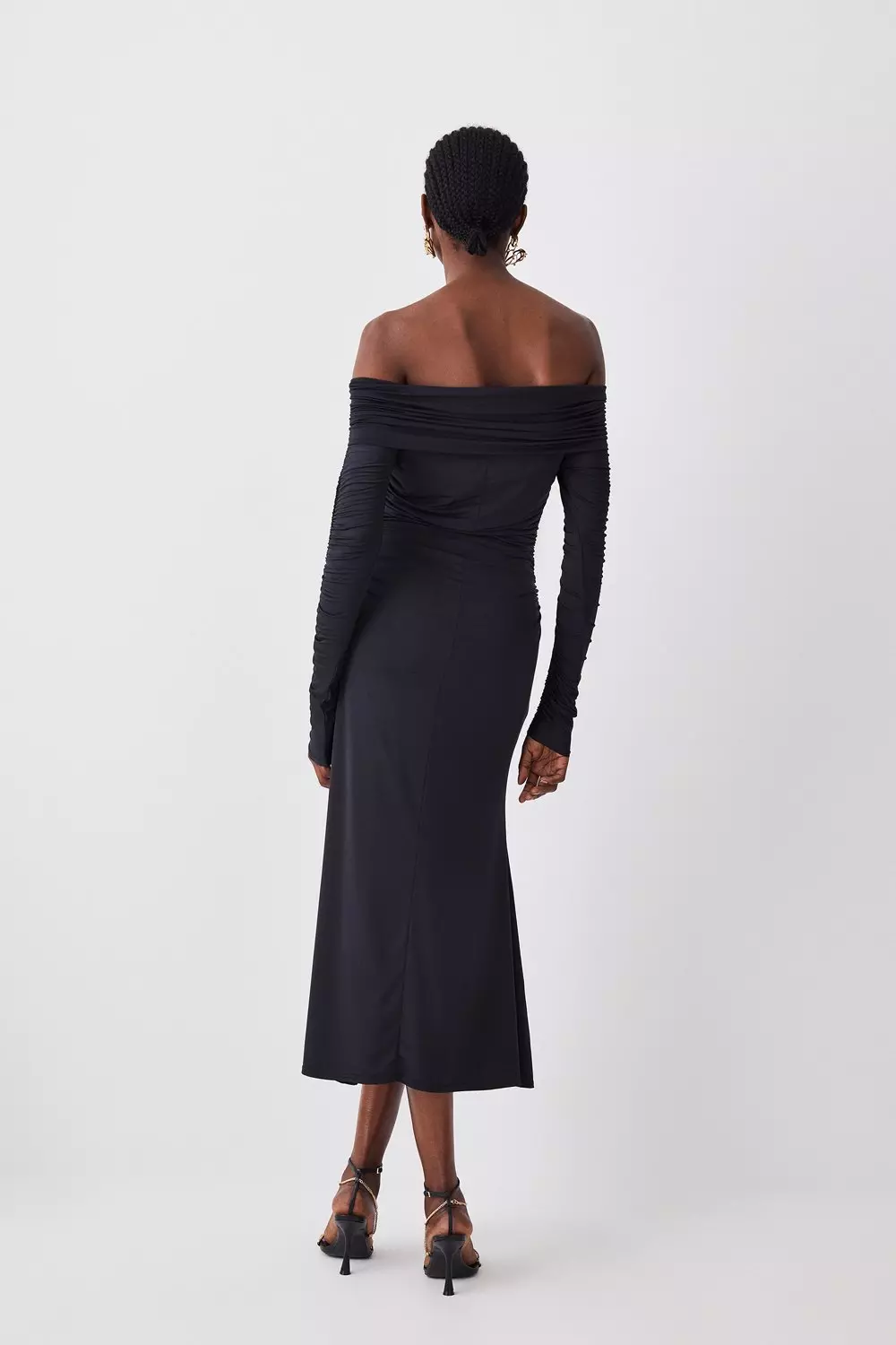Karen millen black bardot dress best sale