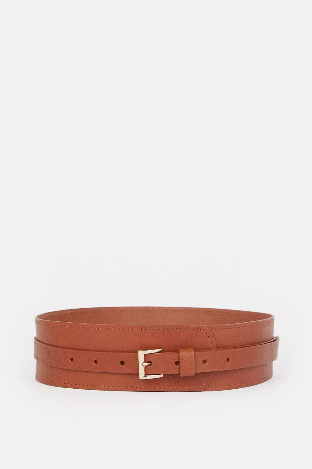 Leather Buckle Trim Belt Karen Millen