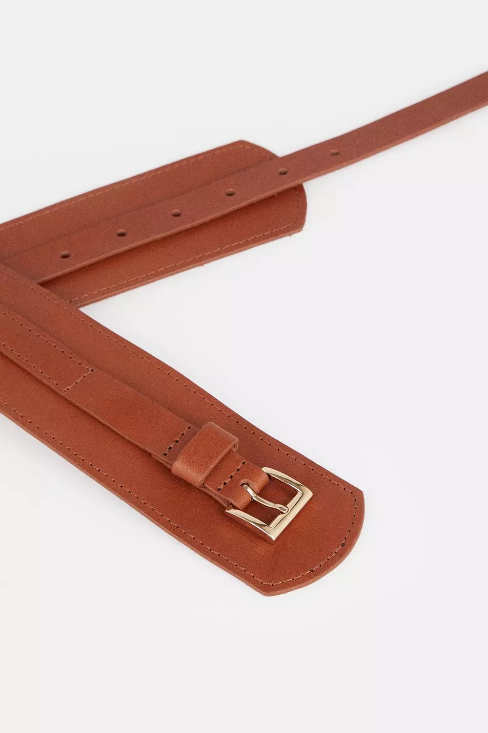 Leather Buckle Trim Belt Karen Millen