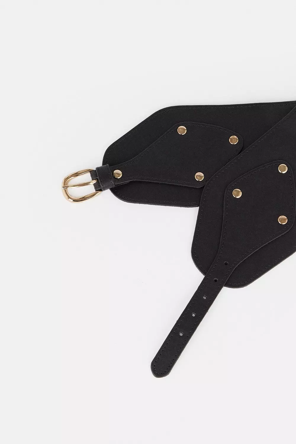 【KAREN MILLEN】レザーワイドウエストベルト 関税込 Leather And Elastic Wide Waist Belt | Karen Millen