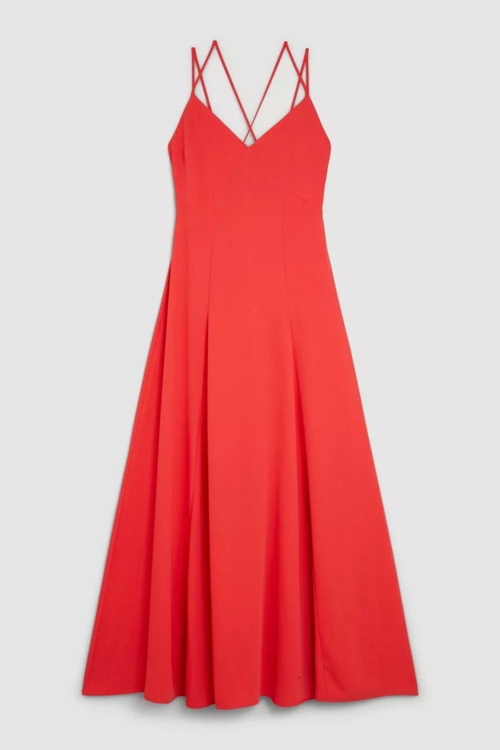 Coral Strappy Woven Maxi Sundress  alternative image