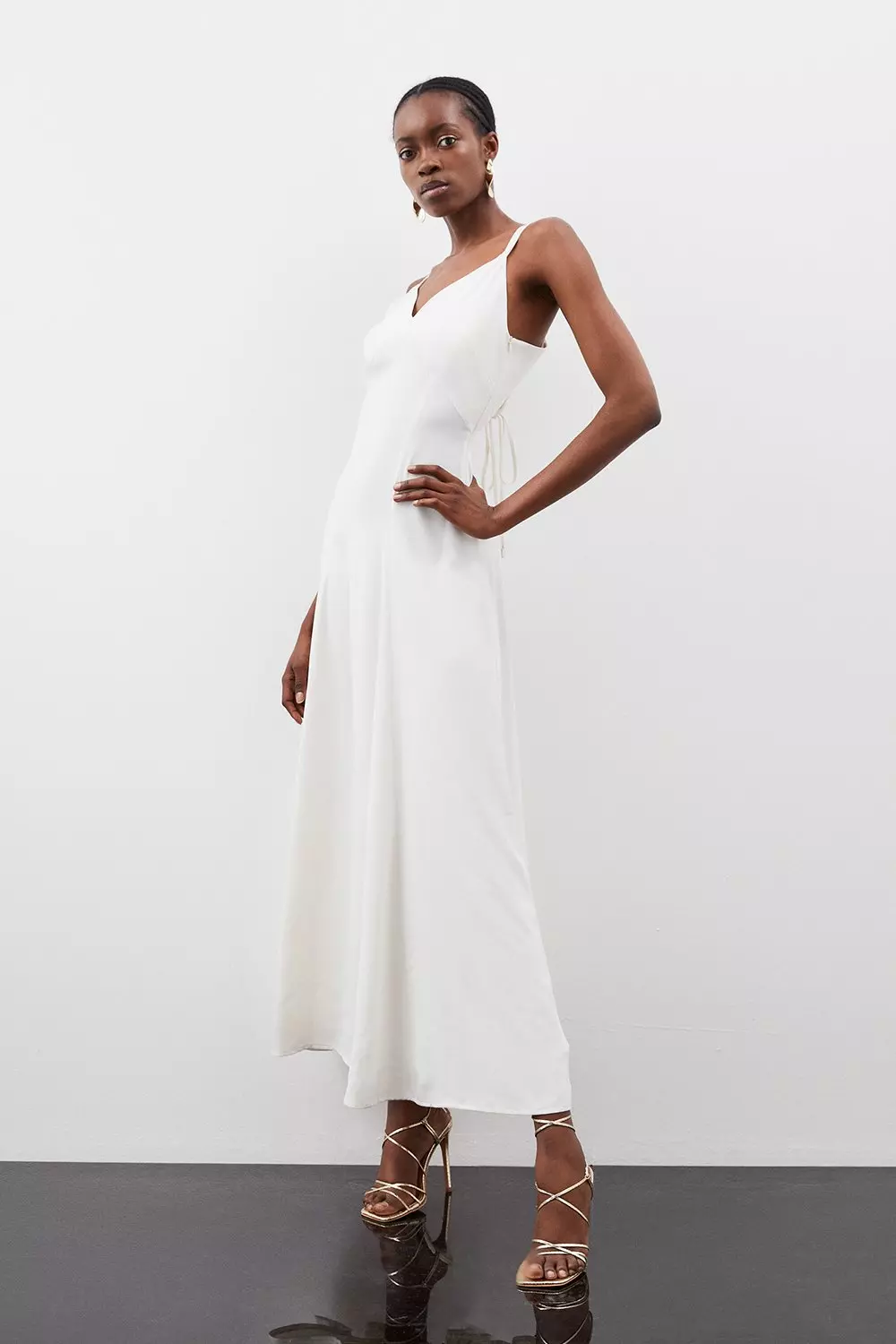 Strappy Woven Maxi Sundress | Karen Millen