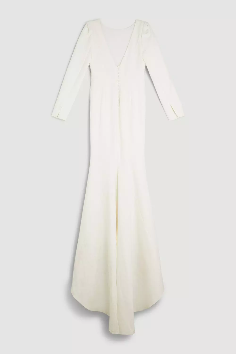 KAREN MILLEN マキシドレス 非対称ネック サテン クレープ 無地 Premium Linen V Neck Wrap Detail Woven Midi Dress | Karen Millen