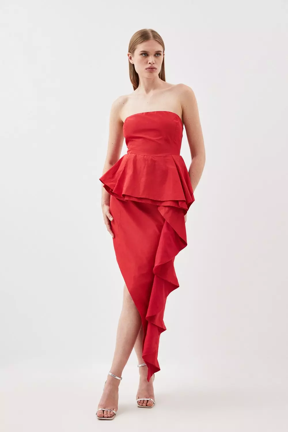 Karen millen ruffle detail dress deals