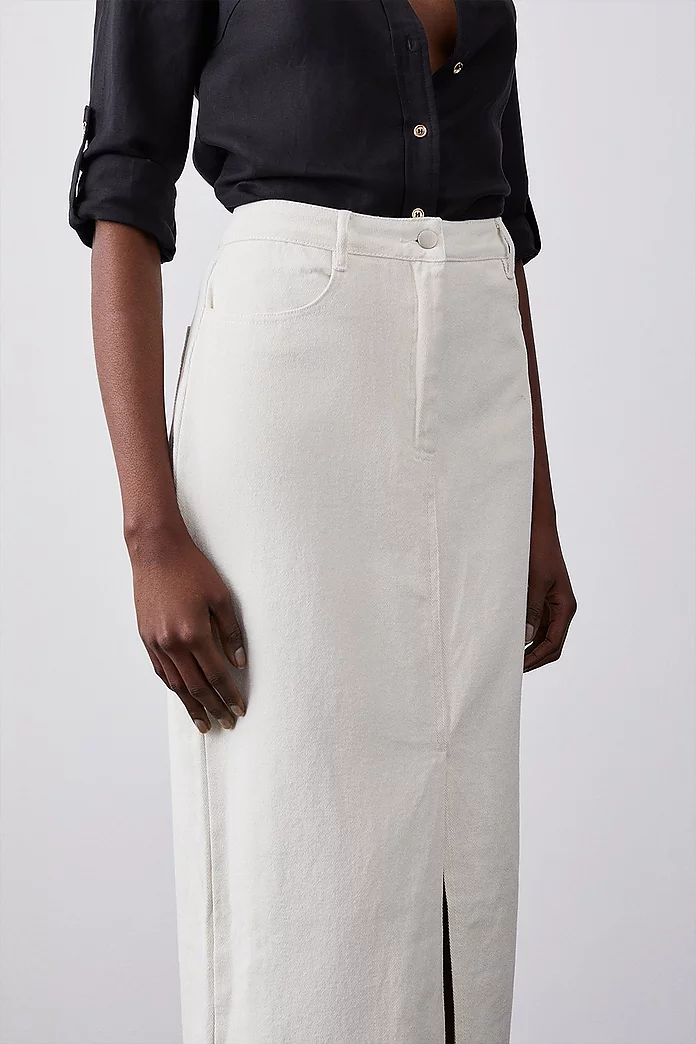 Denim Maxi Skirt | Karen Millen Denim Maxi Skirt | Karen Millen