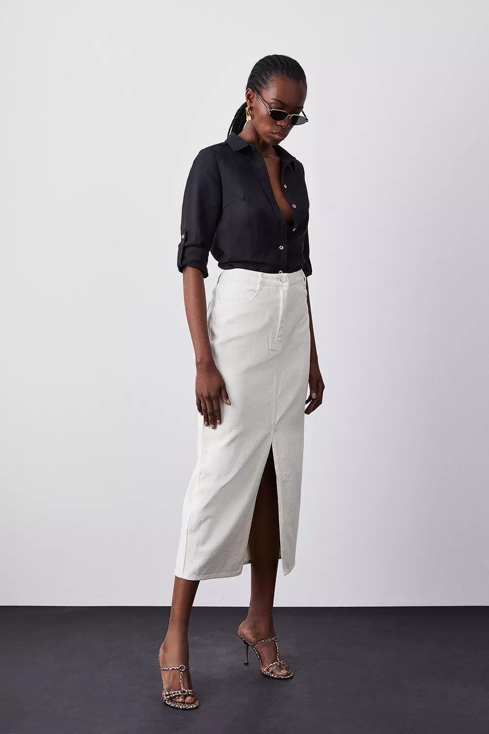 Denim Maxi Skirt | Karen Millen