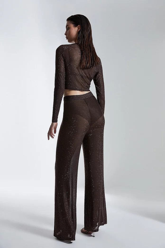 Hotfix Wide Leg Pants | Karen Millen Hotfix Wide Leg Pants | Karen Millen