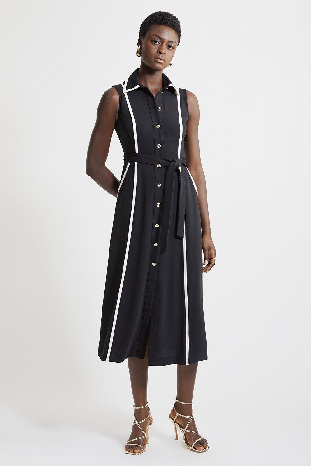 Black Shirt Dresses Black Blouse Dresses Karen Millen