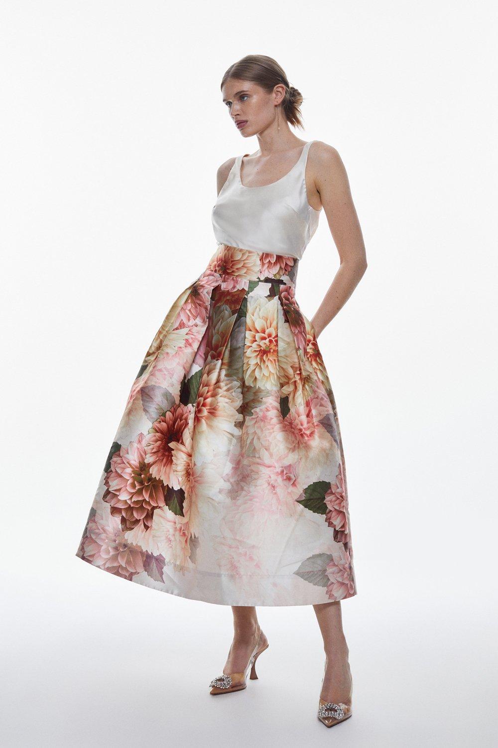 Garden Floral Prom Maxi Skirt Karen Millen