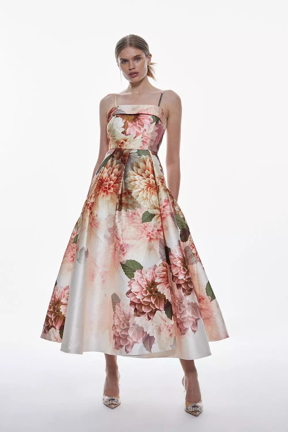 Garden Floral Maxi Split Prom Dress Karen Millen