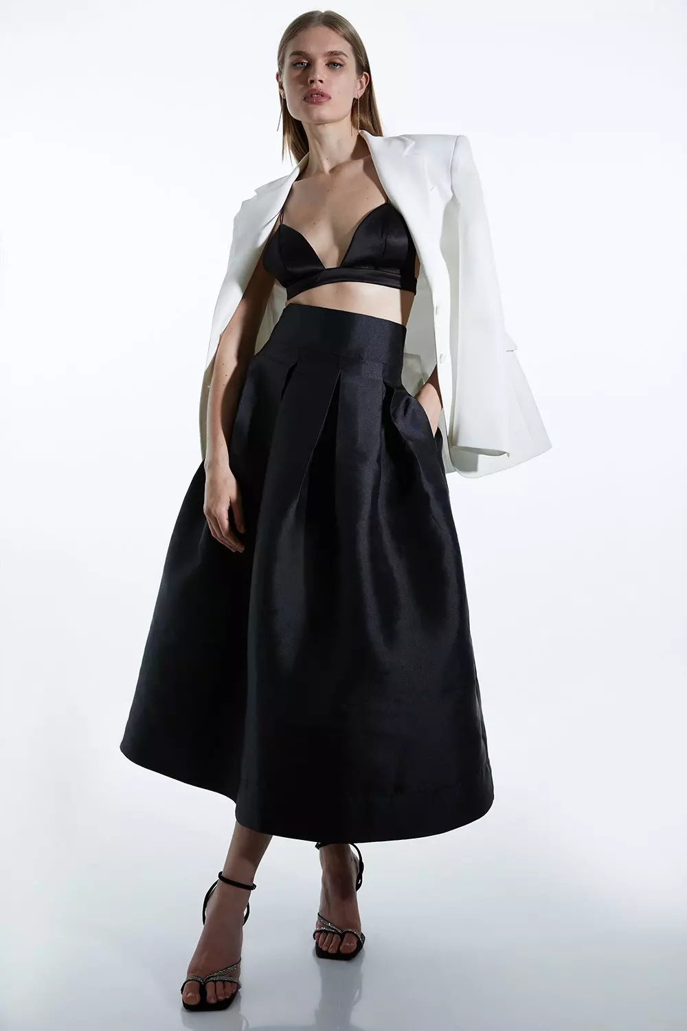 Formal maxi skirt with pockets hotsell