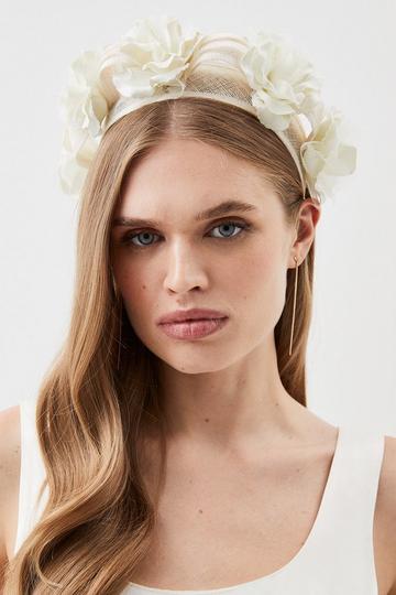 Flower Crown Headband ivory