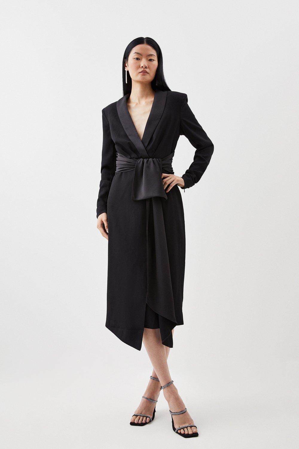 Karen millen wrap effect dress on sale