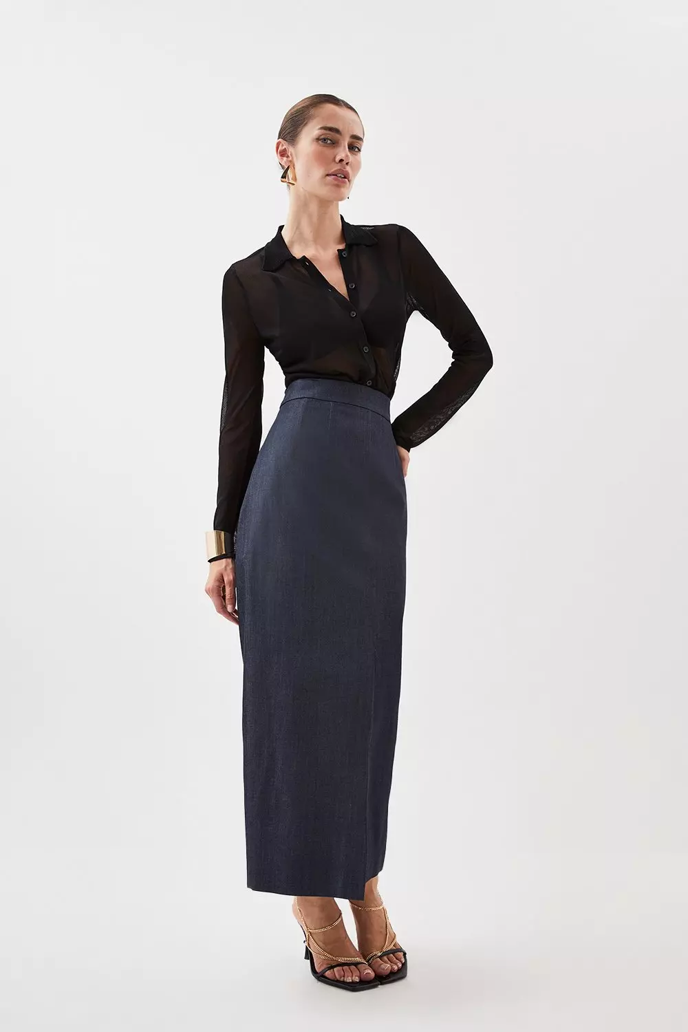 日本未入荷★Karen Millen 襟付きダブルボタンジャケット Emilyan（エミリアン）の「【2022SS】ハイテンションダブル