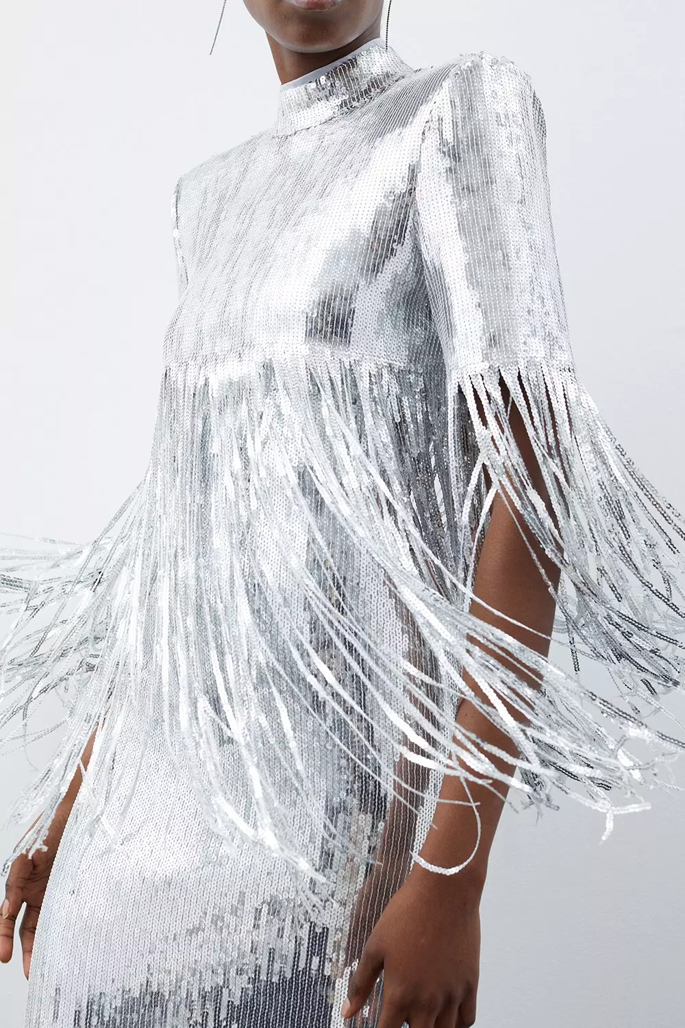 MASU RAGGED SEQUINS MINI CAPE 24aw タグ付き（Sequin Overlap