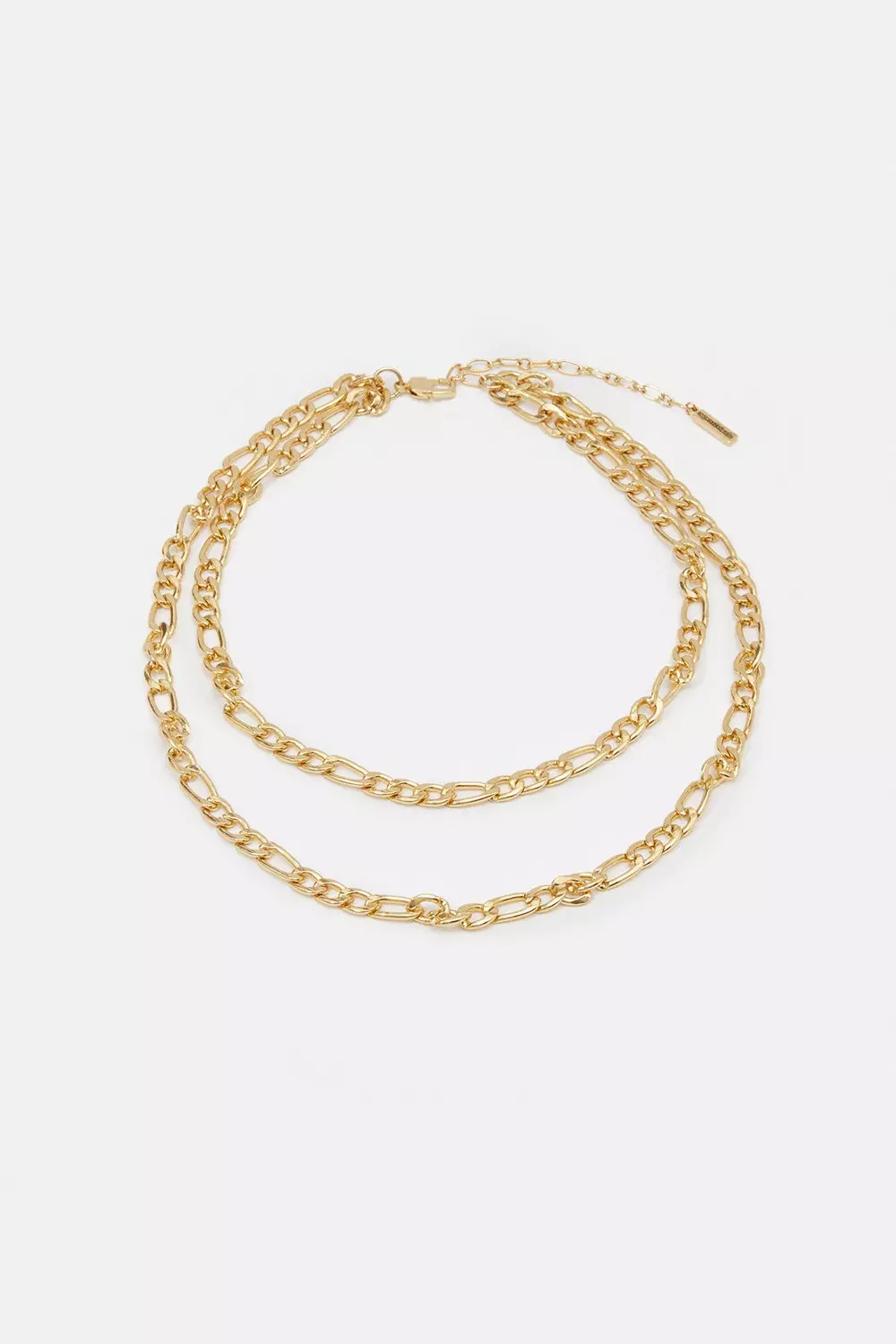 Gold Multi Layered Chain Necklace alternative image