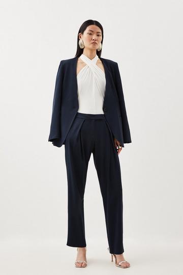 Navy Relaxed Fit Dress Pants