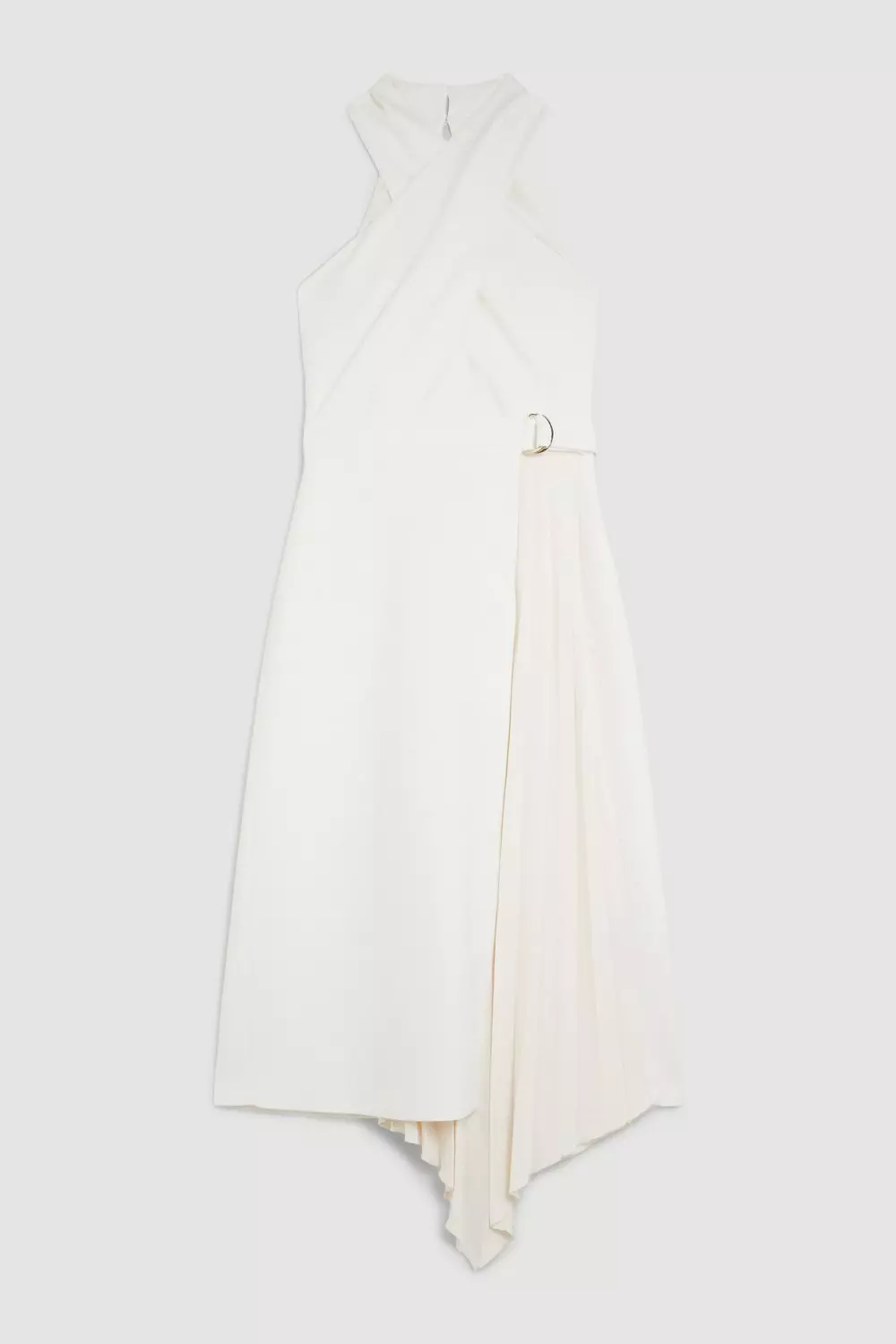 Marling snip Ivory wrap front midi