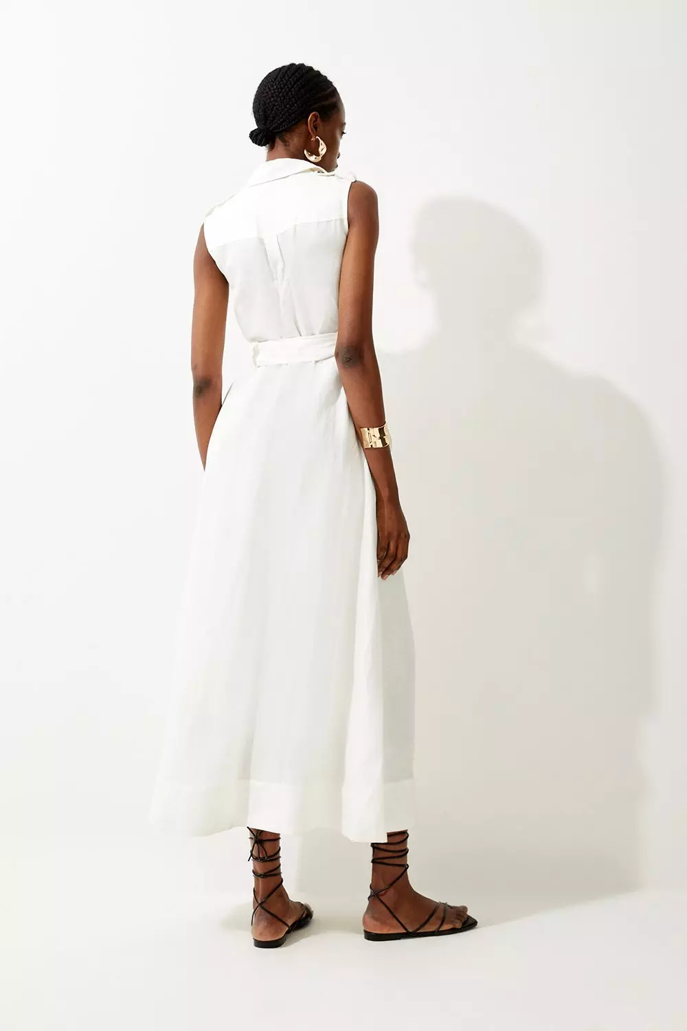 【Karen Millen】Viscose linen マキシドレス ※送料込 bkk10505_sage_xl?pdp.template