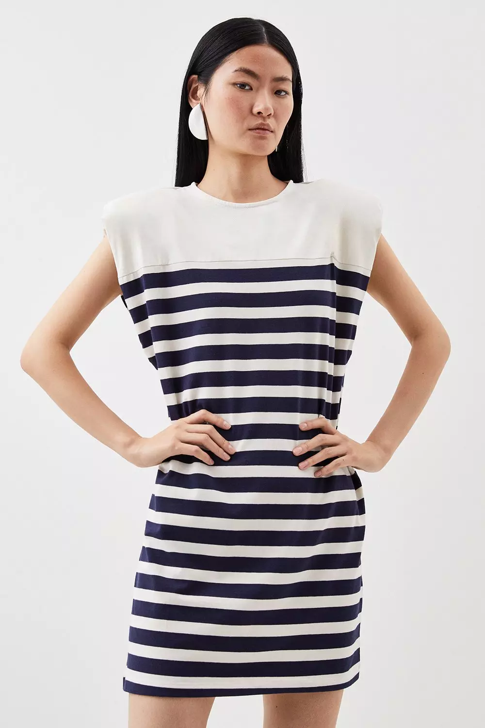 Karen millen stripe dress hotsell