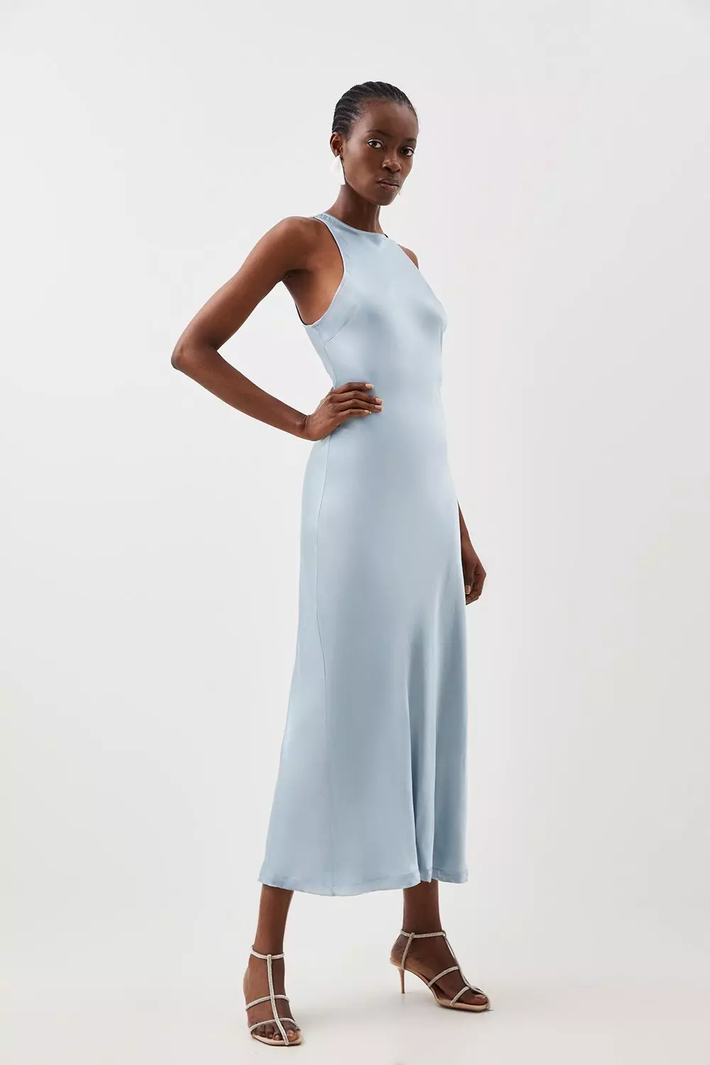 Satin Woven Column Maxi Dress Karen Millen