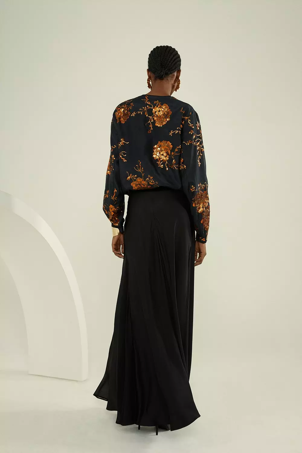 Satin georgette skirt sales