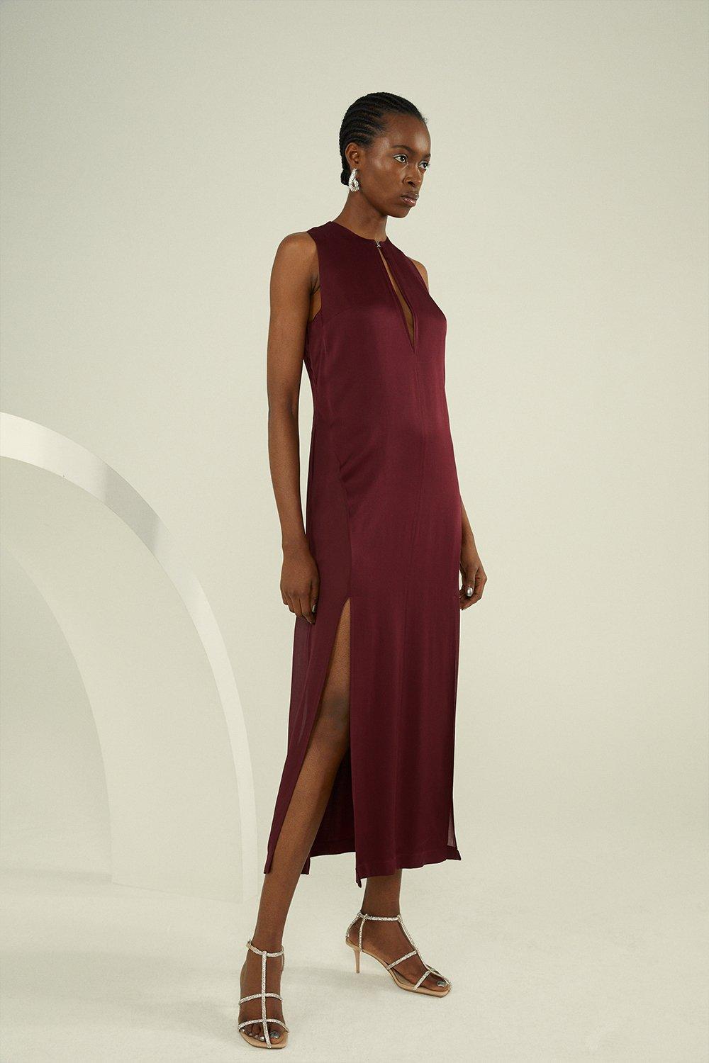 Burgundy maxi dress hotsell