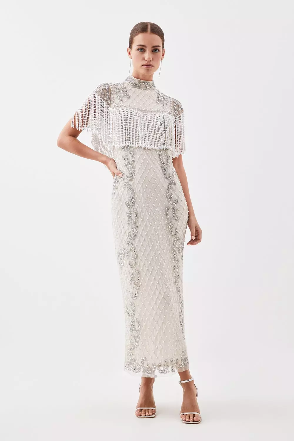 Embellished midi dresses best sale