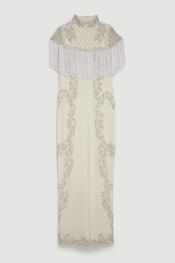 Crillon Crystal Pearl Jaquard Dress Sサイズ - ワンピース Crillon Crystal Pearl Jaquard Dress Sサイズ - ワンピース