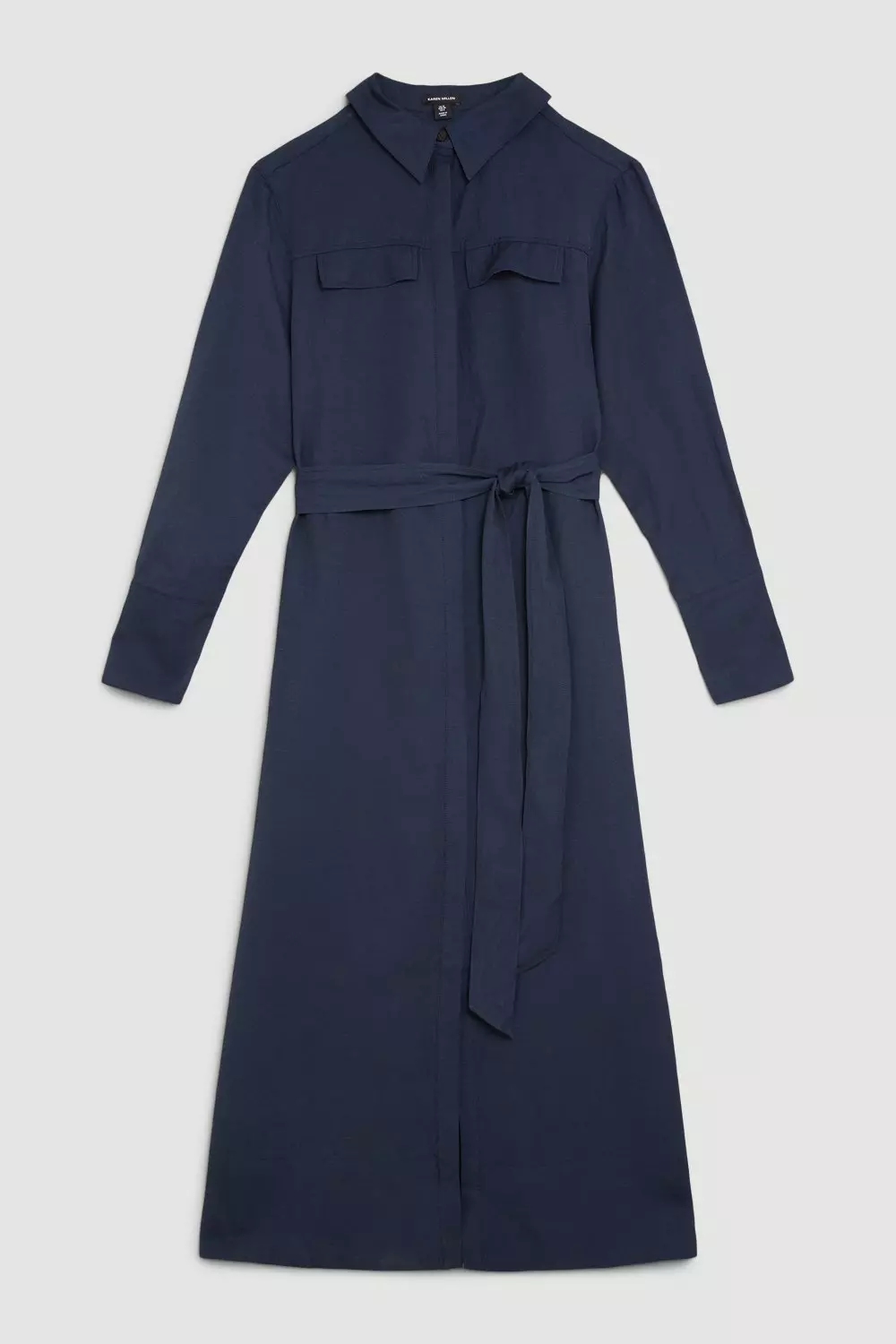 【I AM MARI】Miyan summer shirts long dress★2色 Linen mandarin collar shirt, ecru | 