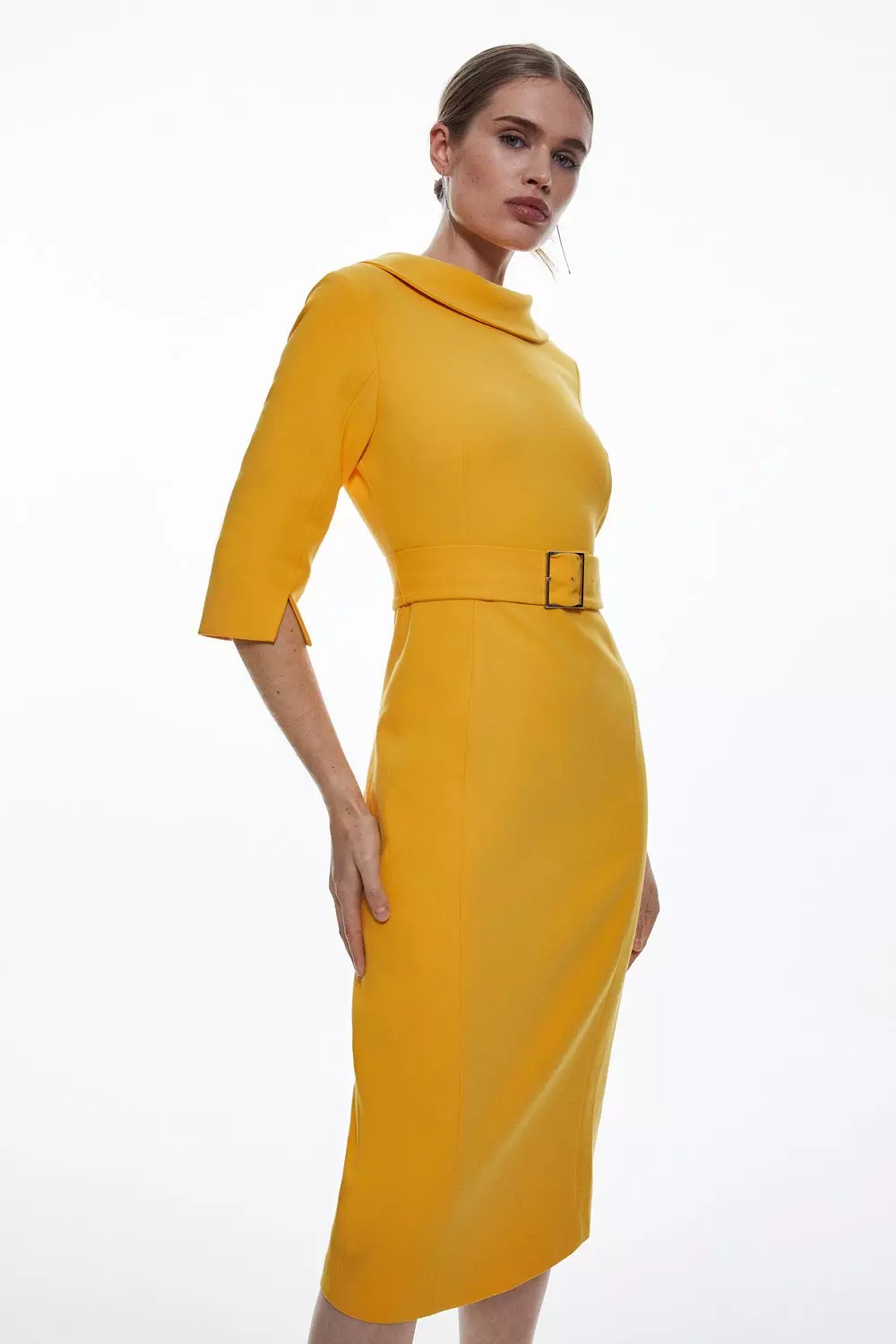 Karen millen yellow dresses hotsell