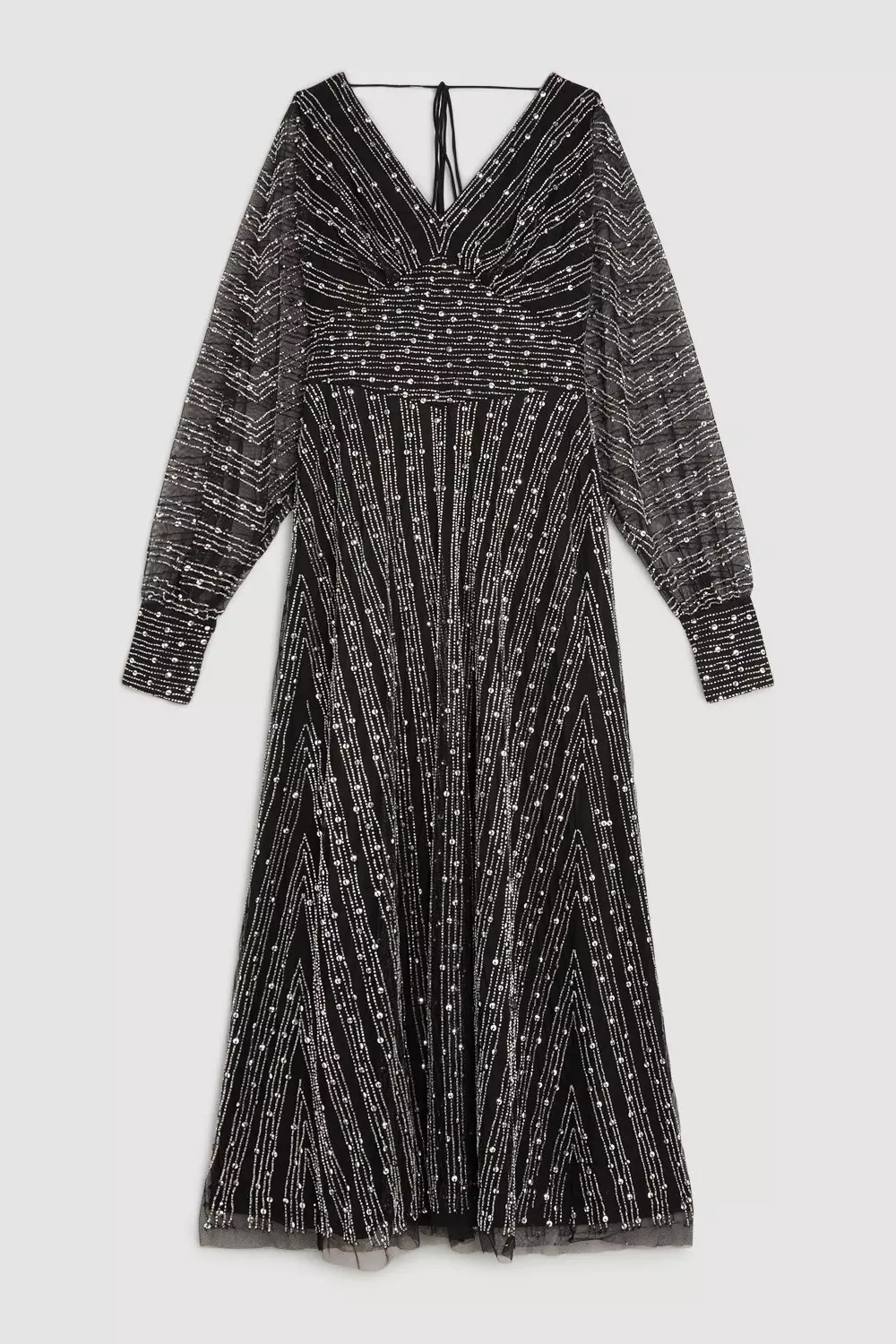 Karen millen striped maxi dress online