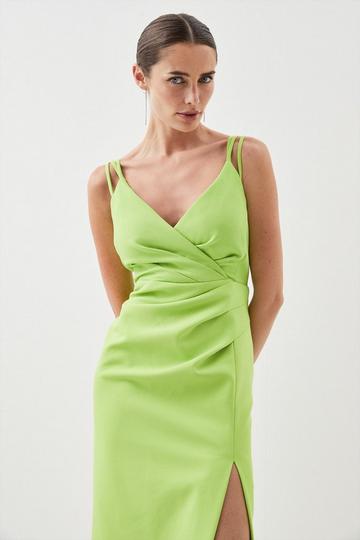 Clean Tailored Strappy Maxi Dress lime