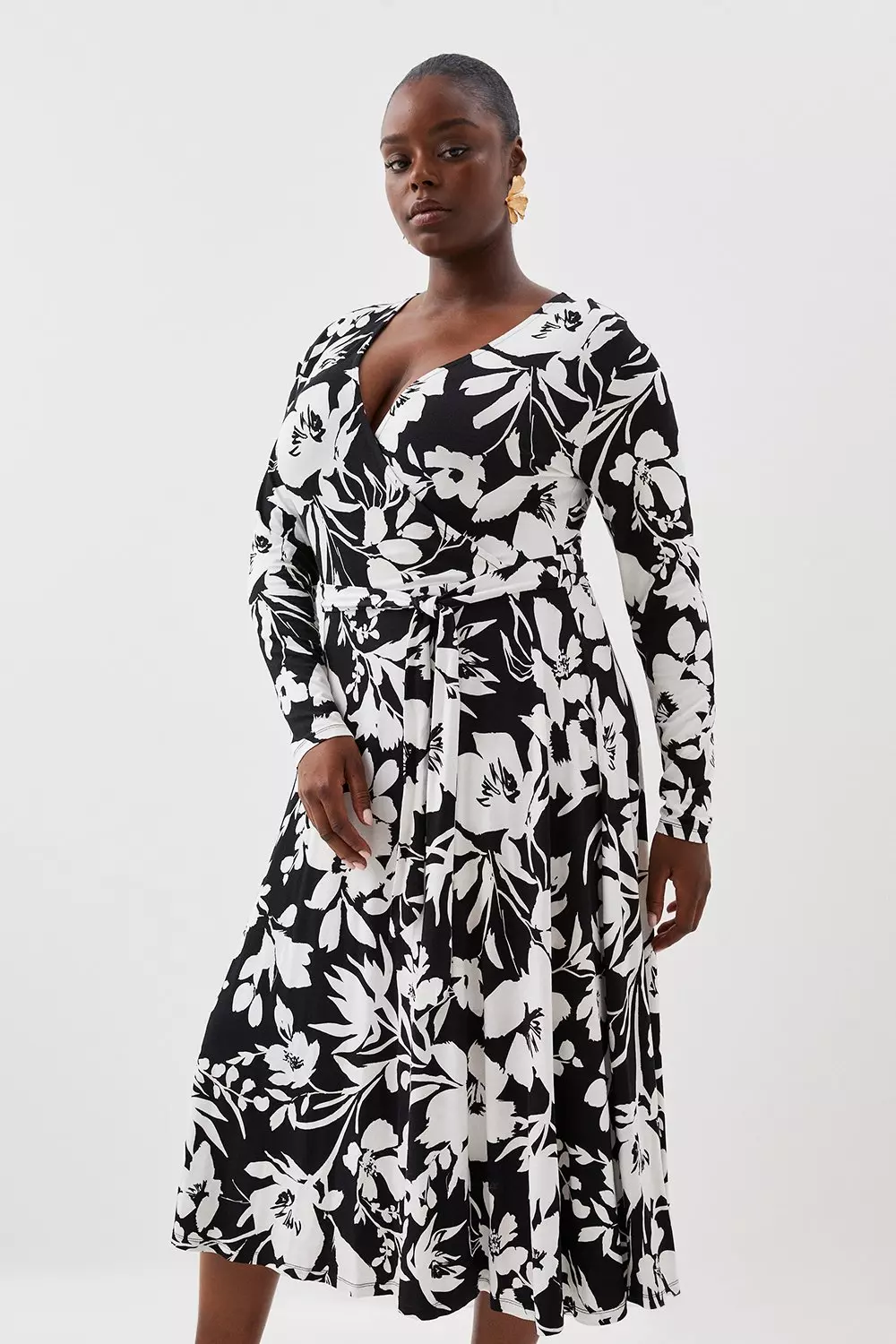 Plus size a line midi dress best sale