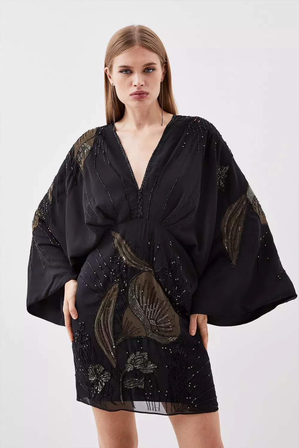 Fitted kimono dress hotsell