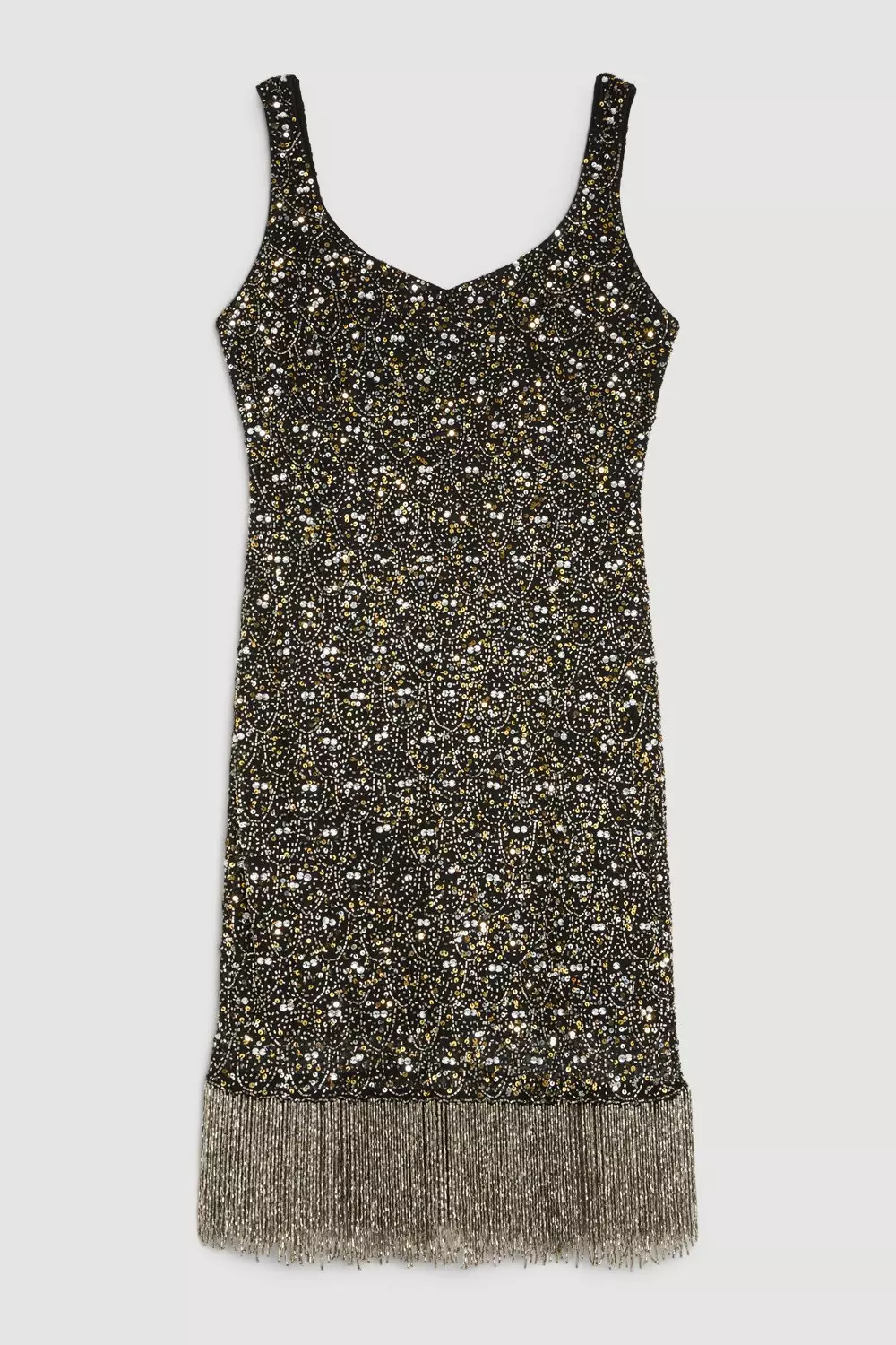 KAREN MILLEN*シアーディテール ニット フリッピーミニドレス Viscose Blend Sheer Detail Knit Flippy Mini Dress | Karen Millen