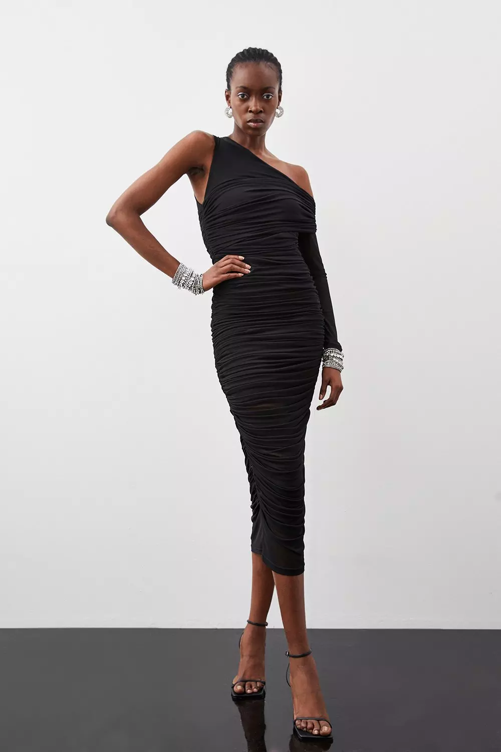 Mesh jersey dress on sale