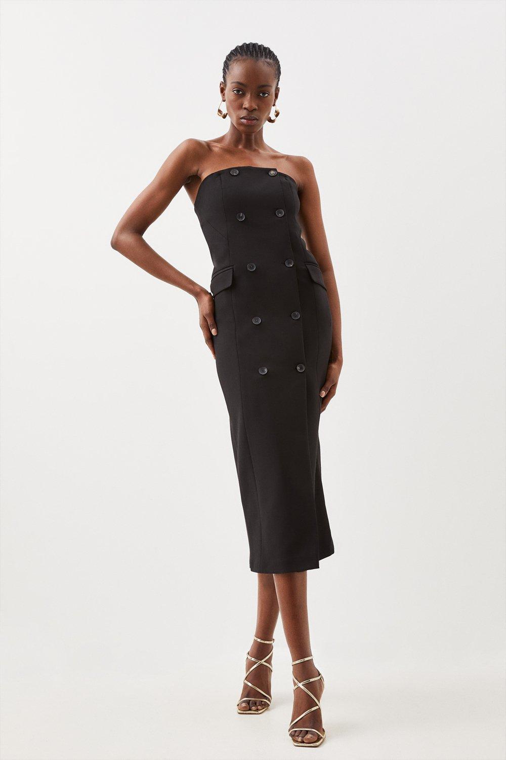 Black Strapless Dresses Karen Millen