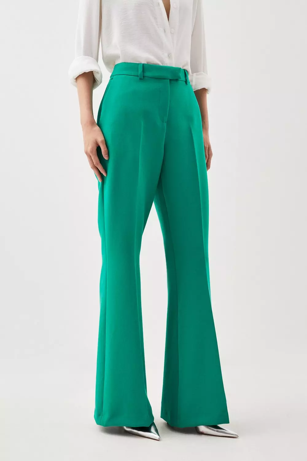 Green Clean Tailored Kickflare Trouser alternative image