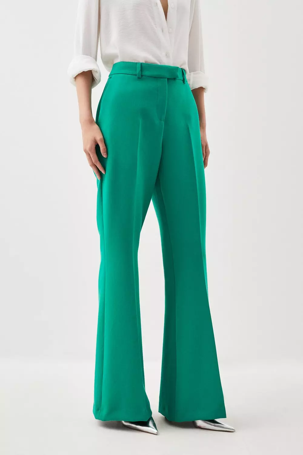Green Clean Tailored Kickflare Trouser alternative image