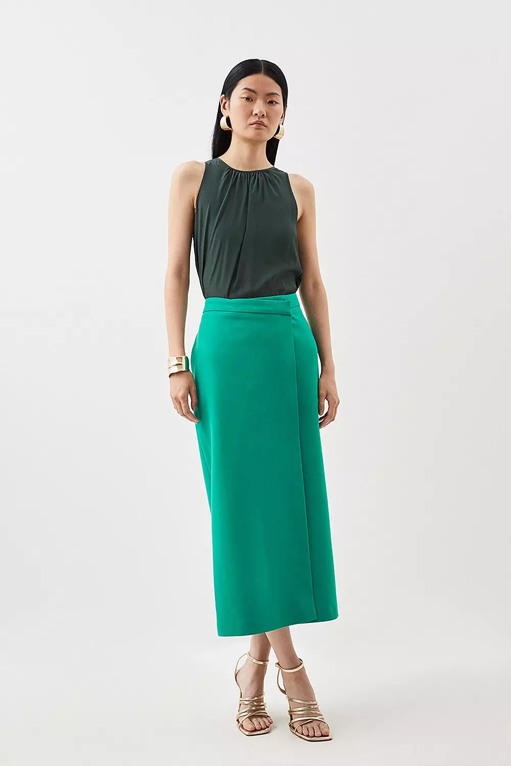 Clean Tailored Maxi Skirt Karen Millen