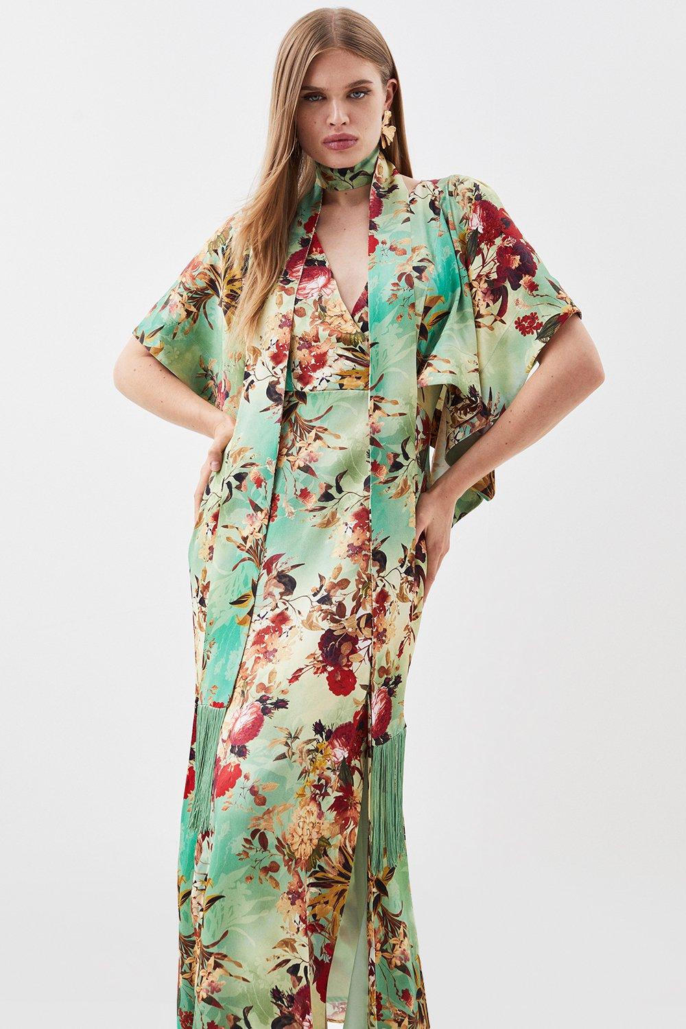 Cadencia crepe floral maxi dress hotsell