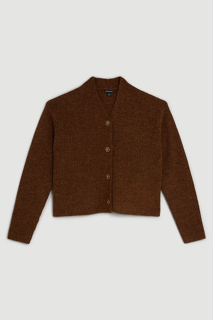 Wool Blend Cosy Slouchy Knit Cardigan | Karen Millen Wool Blend Cosy Slouchy Knit Cardigan | Karen Millen