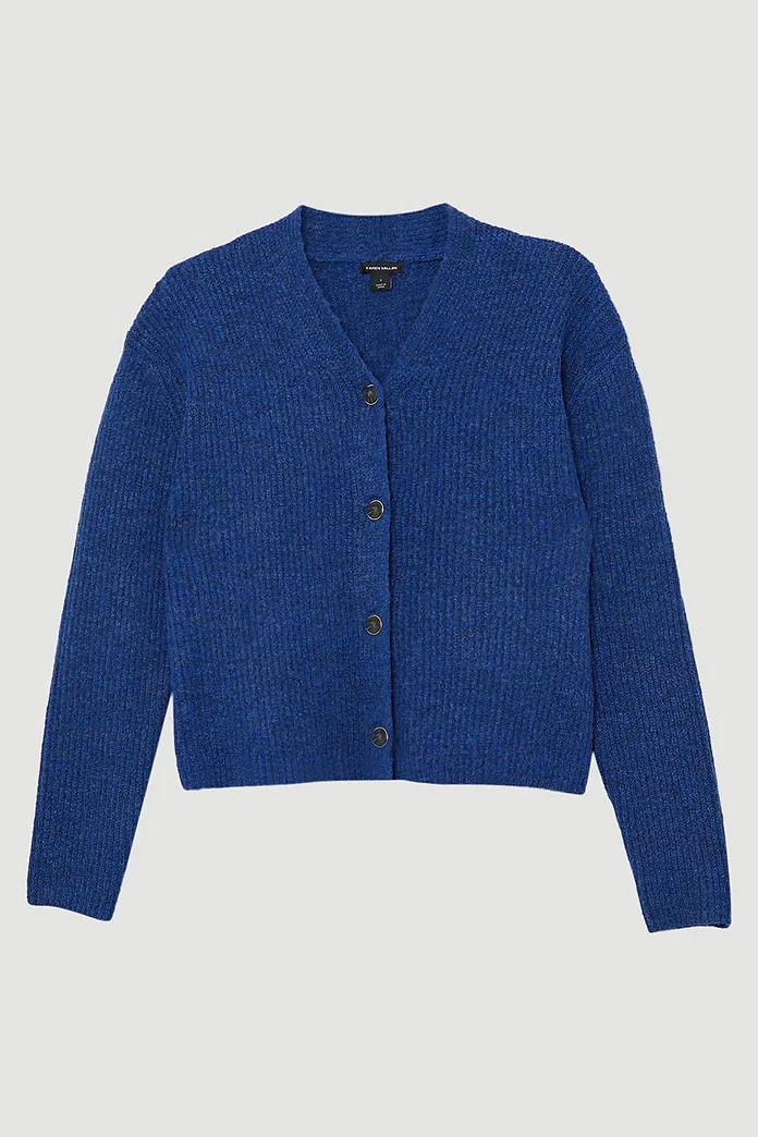 Wool Blend Cosy Slouchy Knit Cardigan | Karen Millen Wool Blend Cosy Slouchy Knit Cardigan | Karen Millen